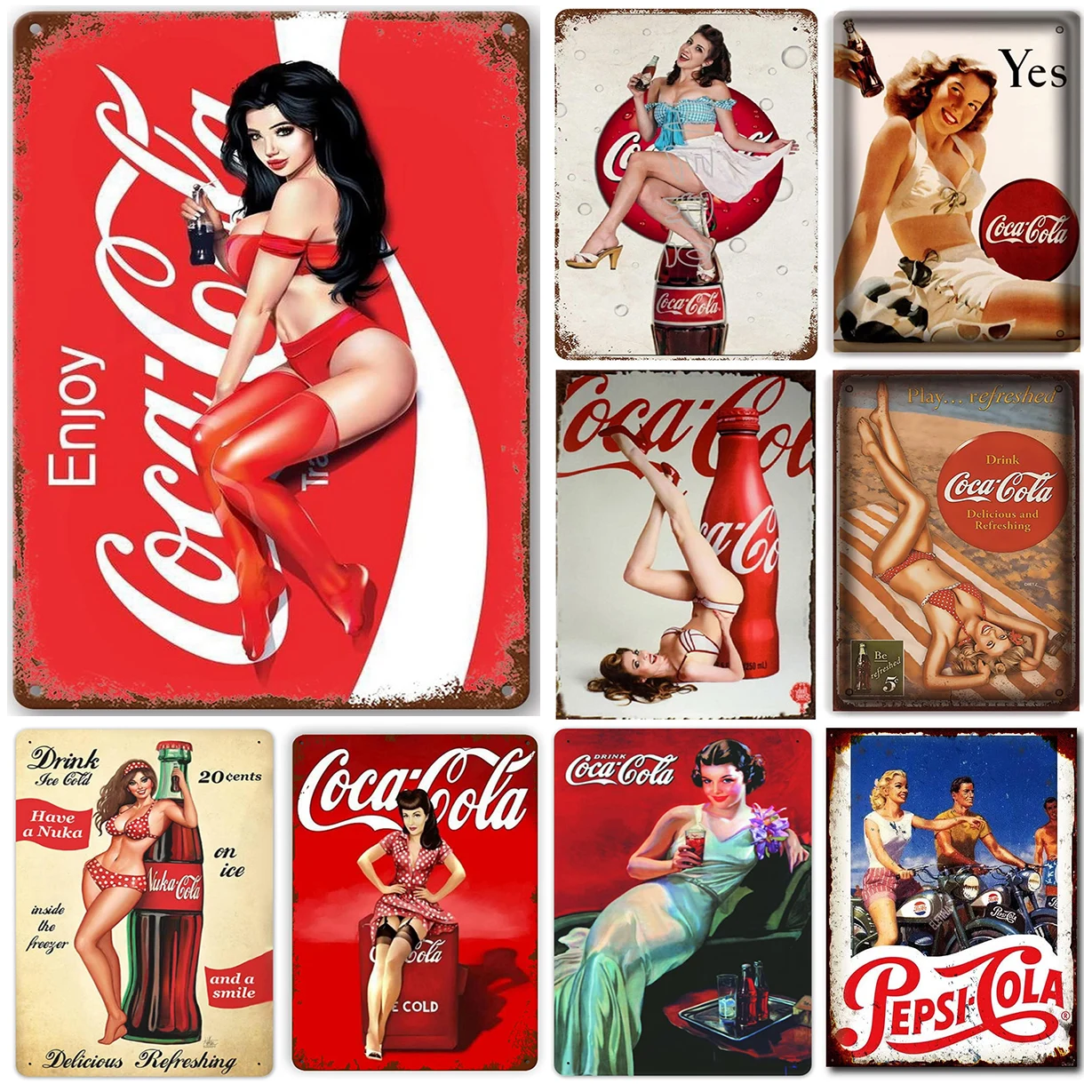 Kitchen Appliances Vintage - Papan Tanda Kaleng Retro 