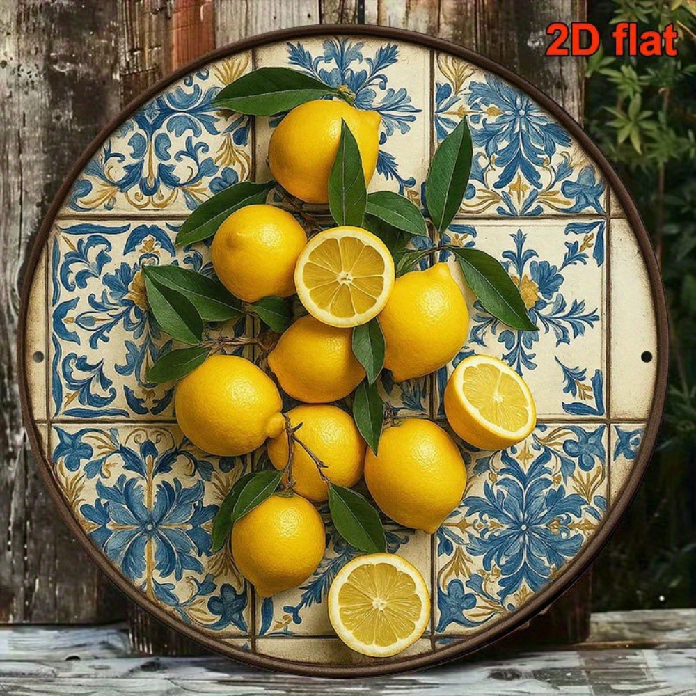 Kitchen Appliances Vintage - CIFBUY Retro French Lemon Fruit Round