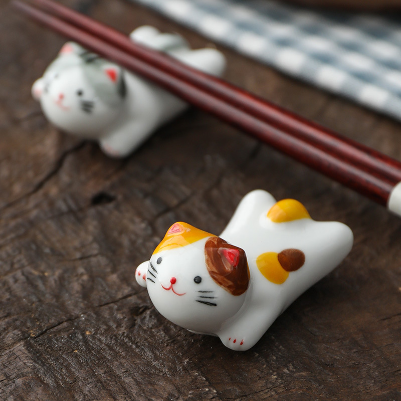 Tempat Sumpit Keramik Kucing T - Kitchen Appliances Rack ulasan dan harga