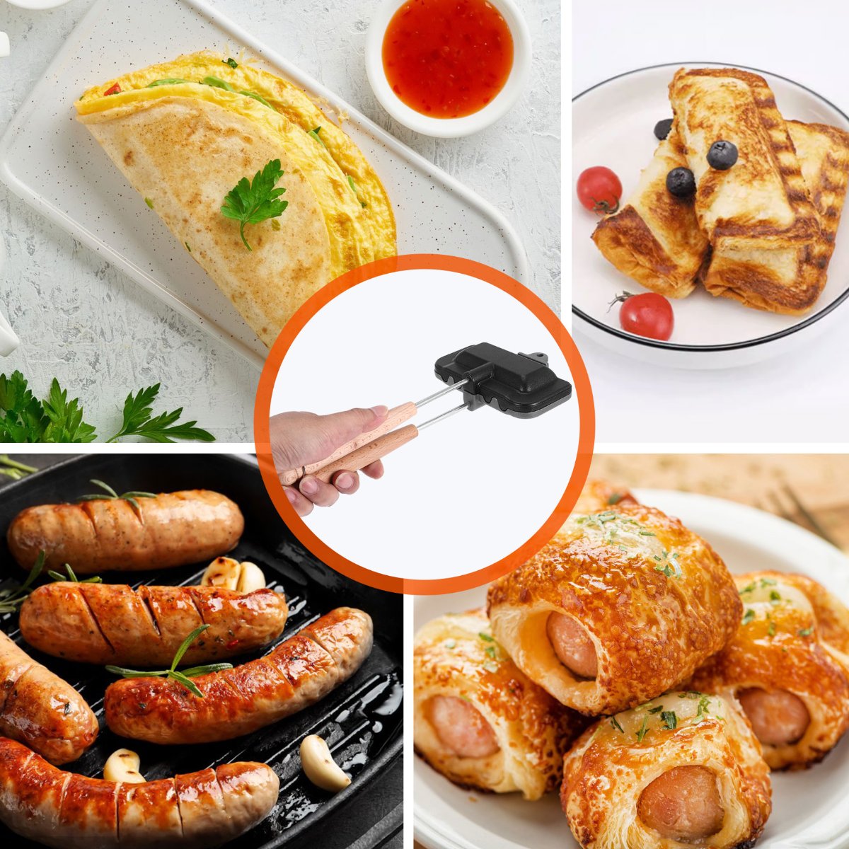 ABUD-Wajan Pemanggang Sandwich - Sandwich Press Grill ulasan dan harga