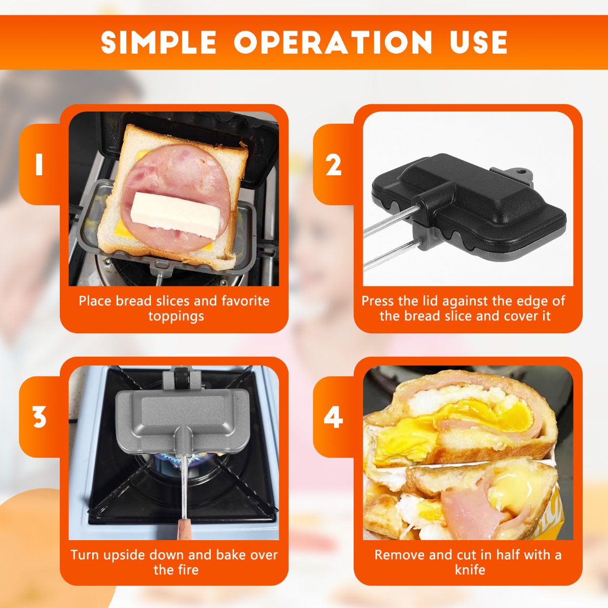 ABUD-Wajan Pemanggang Sandwich - Sandwich Press Grill ulasan dan harga