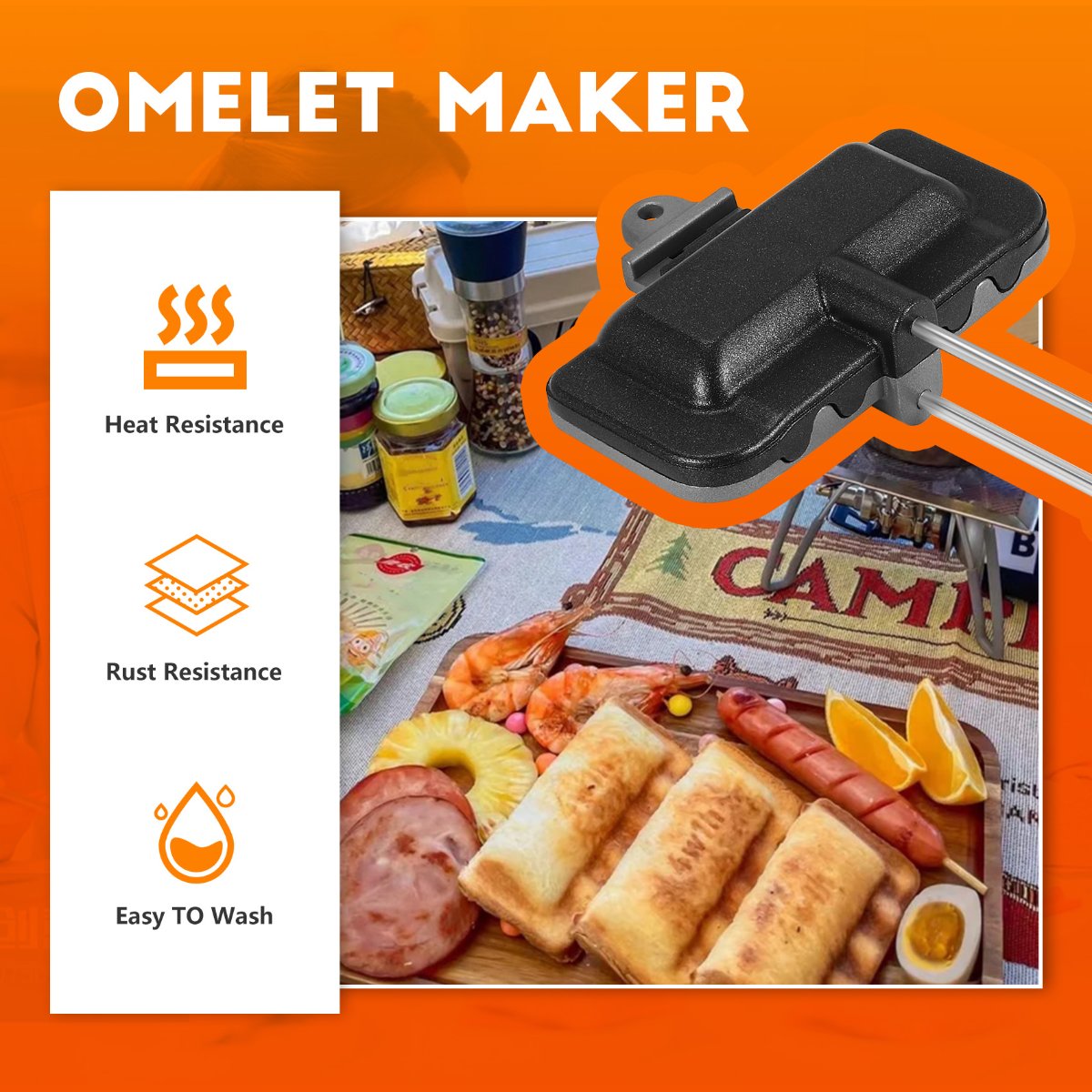 ABUD-Wajan Pemanggang Sandwich - Sandwich Press Grill ulasan dan harga