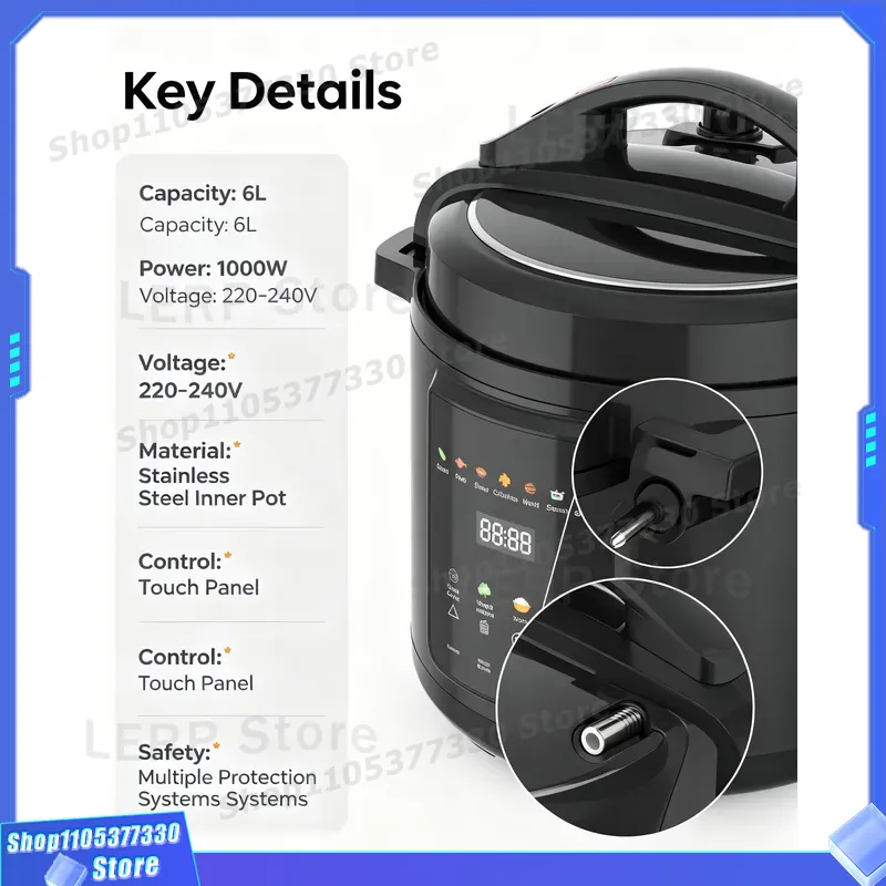 6L 8L Panci Presto Listrik 10  - Kitchen Appliances Direct ulasan dan harga